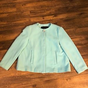 Zara retro sky blue cropped blazer sz S